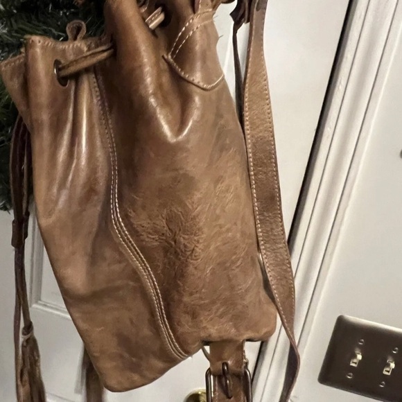 BED STU RARE Underwood LEATHER BACKPACK BAG Drawstring EUC Brown GORGEOUS! - Picture 3 of 13